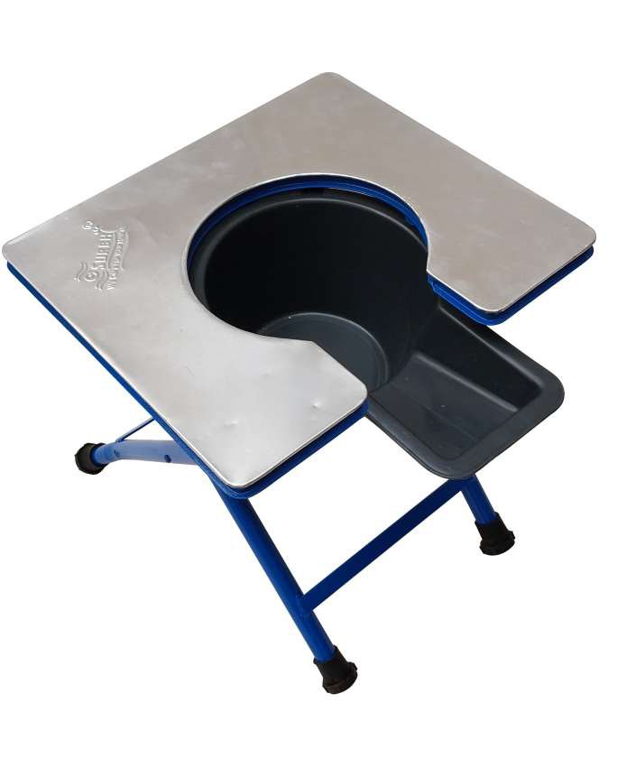 Commode Stool Aluminium Top Premium