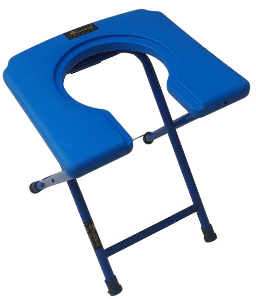 Commode Stool Plastic Top Economy Square
