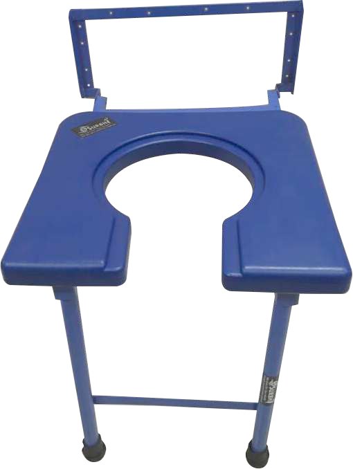 Wall Mounting Folding Commode Stool Plastic Top